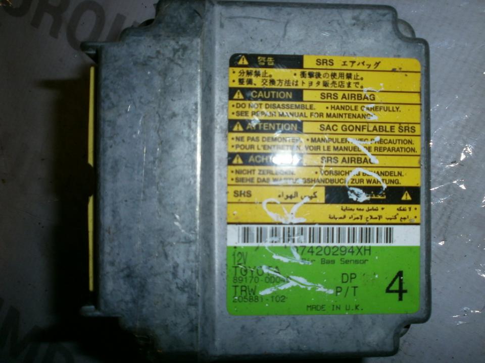 Airbag crash sensors module 891700D040 205881102  Toyota YARIS 2009 1.3