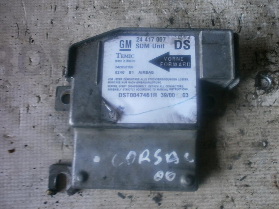 Airbag crash sensors module 24417007ds  Opel CORSA 2008 1.2