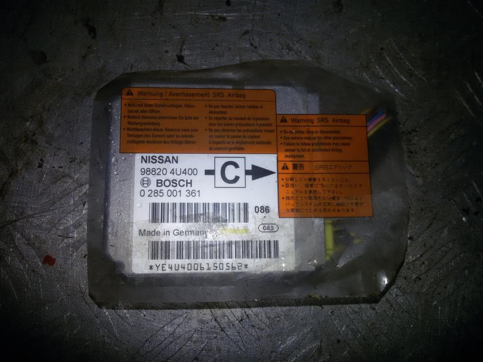Airbag crash sensors module 988204U400 0285001361 Nissan ALMERA TINO 2005 2.2