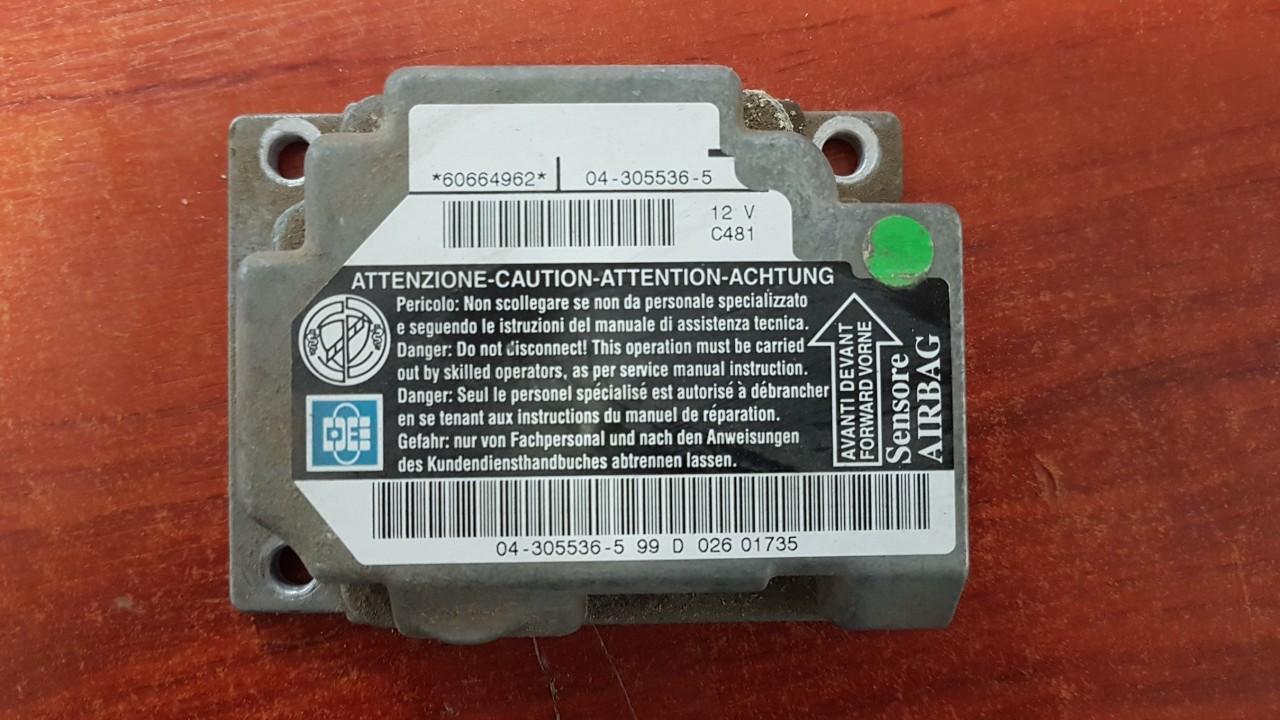 Airbag crash sensors module 60664962 04305536-5, 04-305536-5 Alfa-Romeo 156 1997 1.8