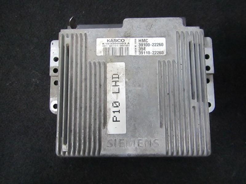 ECU Engine Computer (Engine Control Unit) 3910022260 39100-22260, K103300003A, HMC, 35E Hyundai ACCENT 1997 1.5