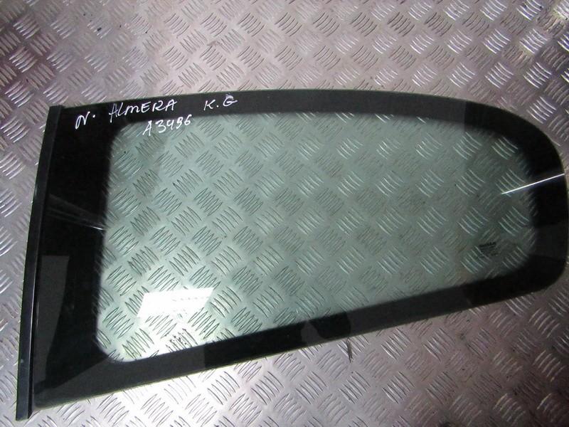 Rear Left  side corner quarter window glass  AS2 USED Nissan ALMERA 2003 1.5
