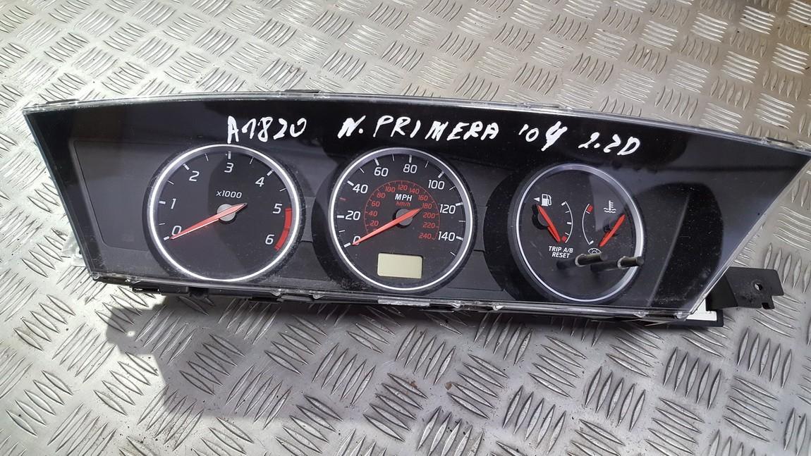 Speedometers - Cockpit - Speedo Clocks Instrument AU979 03448HA004 321593 Nissan PRIMERA 1997 2.0