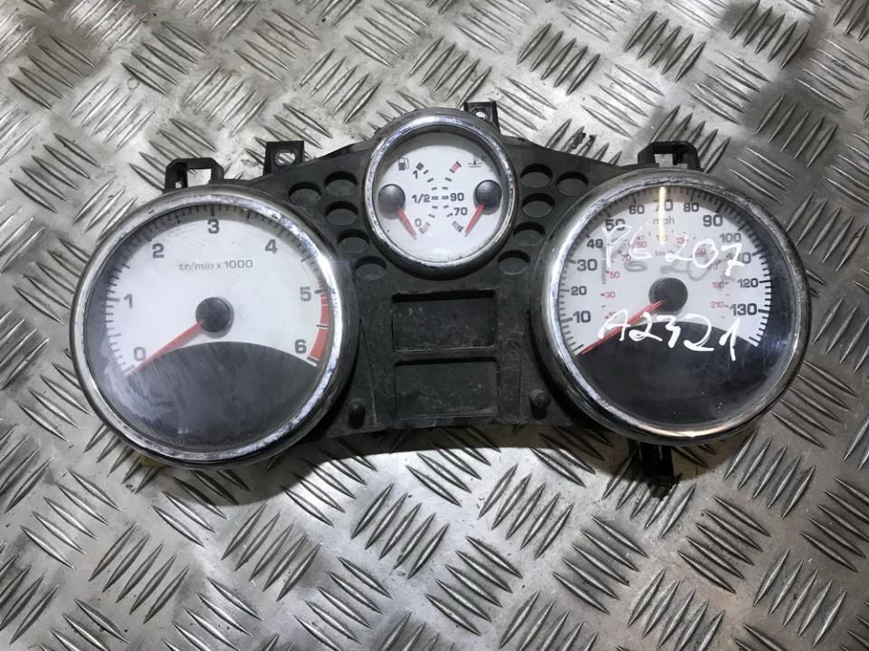 Speedometers - Cockpit - Speedo Clocks Instrument a2c53065547 a2c53370977, 00020336, 9666749280 Peugeot 207 2009 1.4