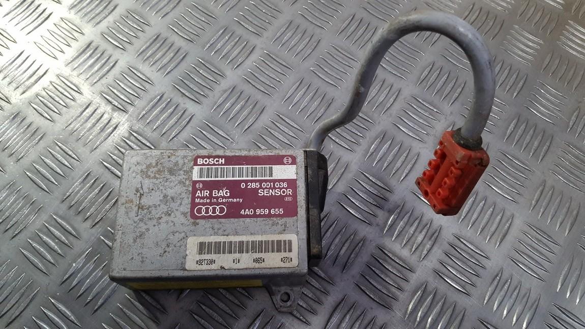 Airbag crash sensors module 0285001036 4A0959655 Audi 100 1985 2.0