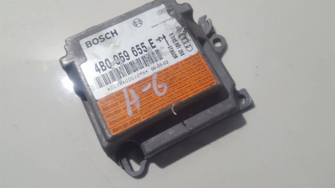 Airbag crash sensors module 4b0959655e 0285001268 Audi A6 2000 2.5