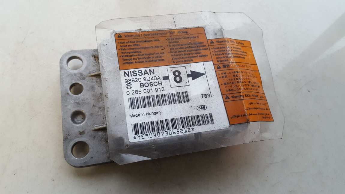 Airbag crash sensors module 988209u40a 0285001912 Nissan NOTE 2014 1.2