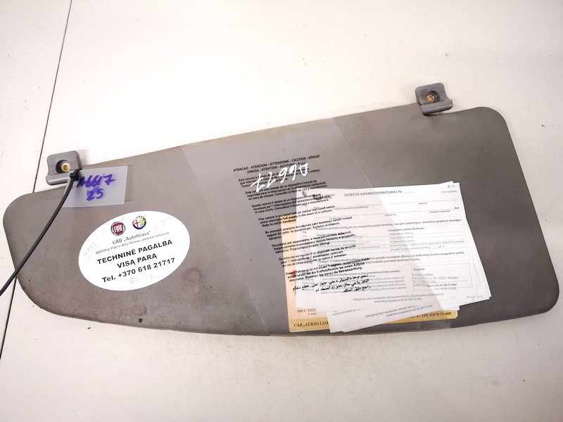 Sun Visor, With Light and Mirror and Clip used used Fiat DOBLO 2006 1.3