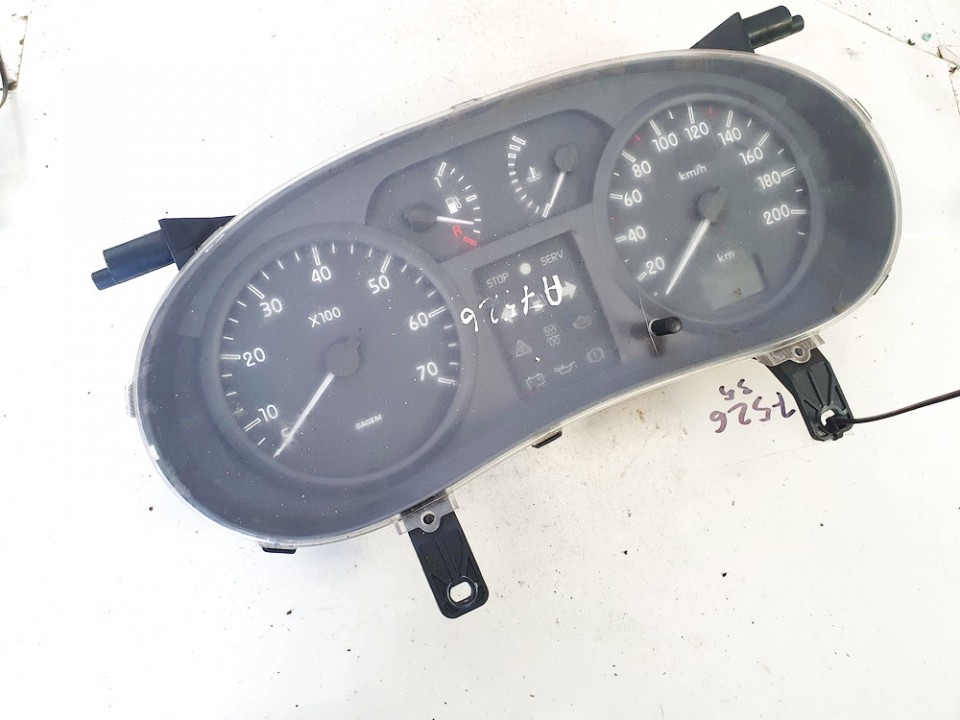 Speedometers - Cockpit - Speedo Clocks Instrument p8200176654b x76ph2caneu, 21671765-3 Renault KANGOO 2001 1.9