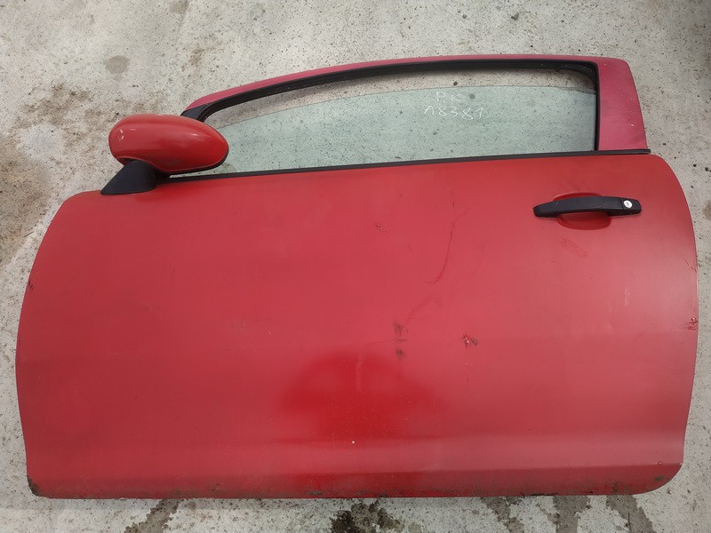 Doors - front left side raudonos used Opel CORSA 2011 1.0